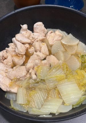 鶏胸肉と白菜と大根の生姜煮-レシピのメイン写真