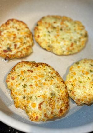 野菜たっぷりはんぺんバーグ♡簡単節約-レシピのメイン写真