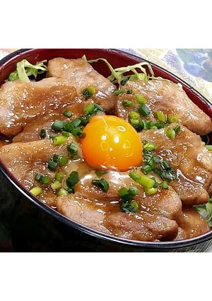 ガッツリ飯★豚てりたま丼★動画あり★-レシピのメイン写真