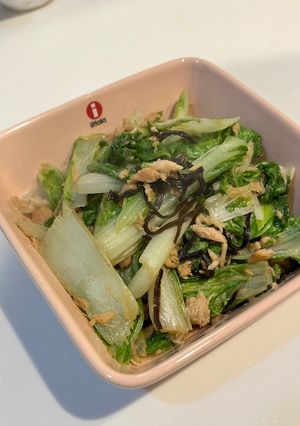 山東菜 ツナと塩こんぶ炒め-レシピのメイン写真