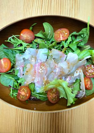 鯛のなんちゃってカルパッチョ-レシピのメイン写真