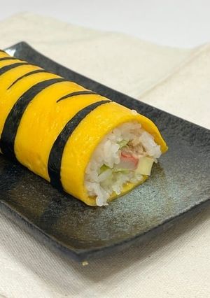 ベビーチーズ入りトラ柄恵方巻🐯-レシピのメイン写真