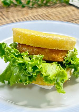 玉ねぎ天のイングリッシュマフィンサンド-レシピのメイン写真