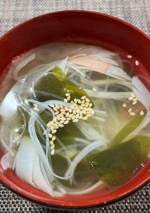 簡単カニカマのお吸い物-レシピのメイン写真