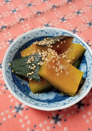 《減塩》かぼちゃのごま煮-レシピのメイン写真