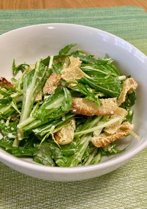 水菜と油揚げのマヨポンサラダ♪-レシピのメイン写真