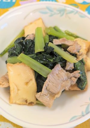 小松菜と豚肉のオイスター炒め-レシピのメイン写真