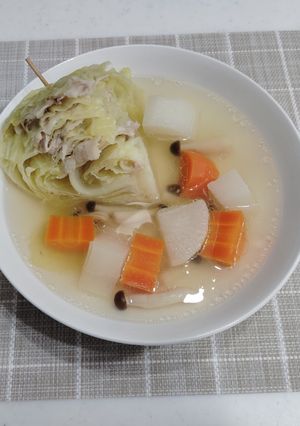 大根とキャベツのミルフィーユスープ-レシピのメイン写真