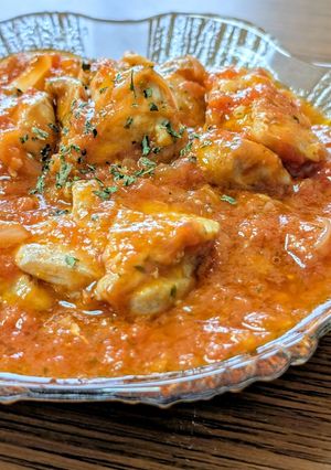 マジックソルトで鶏肉の簡単トマト煮込み-レシピのメイン写真