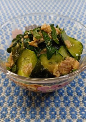信州産♪きゅうり青紫蘇シーチキン和え🥒✨-レシピのメイン写真
