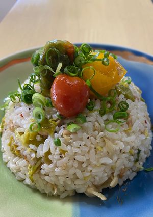 アヒージョの残り物でチャーハン-レシピのメイン写真