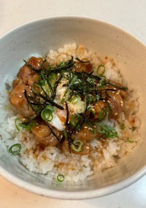 ☆簡単！鶏の照り焼き丼(温玉付)-レシピのメイン写真