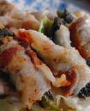 豚バラ肉の大葉チーズのししとう巻き