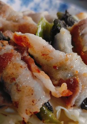 豚バラ肉の大葉チーズのししとう巻き-レシピのメイン写真