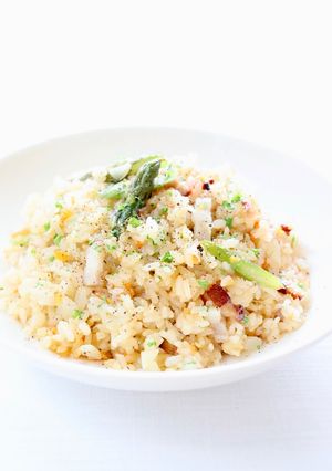 簡単【Bistroアスパラベーコンピラフ-レシピのメイン写真