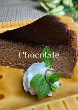 チョコバスクチーズケーキ-レシピのメイン写真