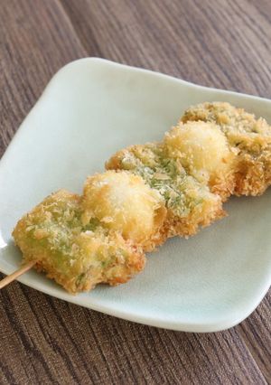 アスパラとうずらの卵の串揚げ-レシピのメイン写真