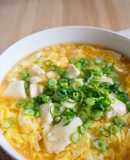 豆腐とふわふわ卵のあんかけスープうどん
