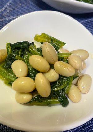 【おうち給食】ほうれん草の豆サラダ-レシピのメイン写真