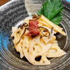 รูปของ れんこんの梅昆布和え