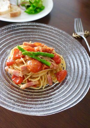 フレッシュトマトとベーコンのパスタ-レシピのメイン写真