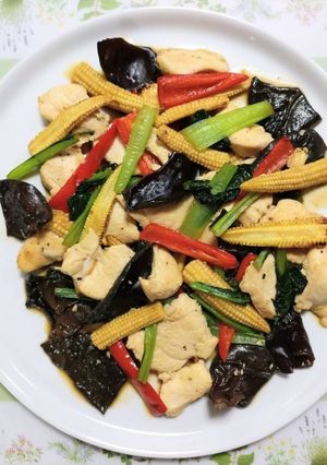 簡単夏の夕飯!鶏胸肉きくらげ中華野菜炒め-レシピのメイン写真