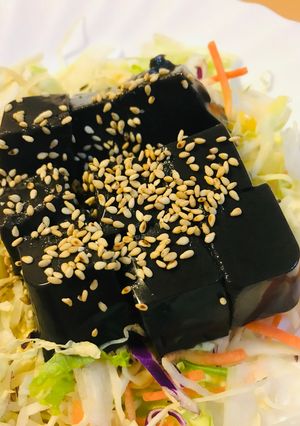 黒胡麻豆腐の胡麻かけサラダ-レシピのメイン写真