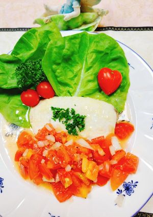 簡単かじき鮪のチーズ蒸し♬トマトソース味-レシピのメイン写真