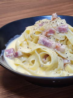 失敗なし!全卵牛乳カルボナーラ-レシピのメイン写真