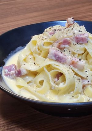 失敗なし！全卵牛乳カルボナーラ-レシピのメイン写真