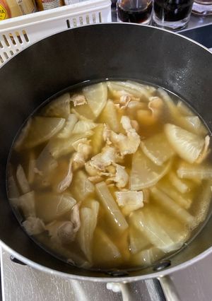 簡単！かぶらと豚バラの煮物-レシピのメイン写真