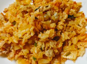 豚肉きり落としと筍と野菜のケチャップご飯-レシピのメイン写真