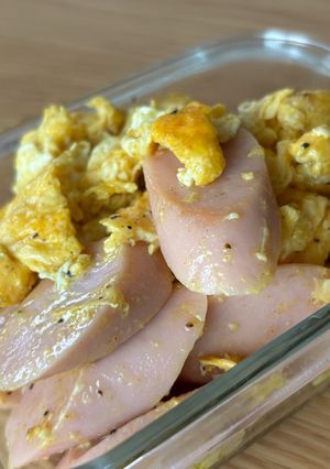 ふわっふわ!玉子と魚肉ソーセージ炒め-レシピのメイン写真
