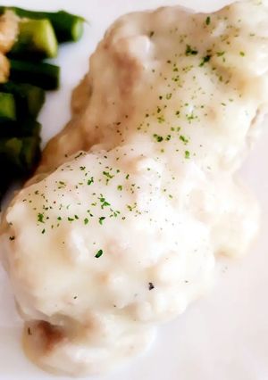 せいろ使用☆米粉豆乳ホワイトソース肉団子-レシピのメイン写真