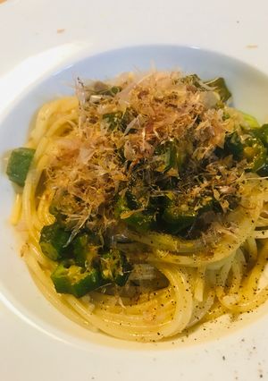 シンプルパスタ●オクラの和風パスタ-レシピのメイン写真