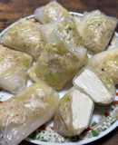 手で食べるヘルシーネギだれお豆腐おつまみ