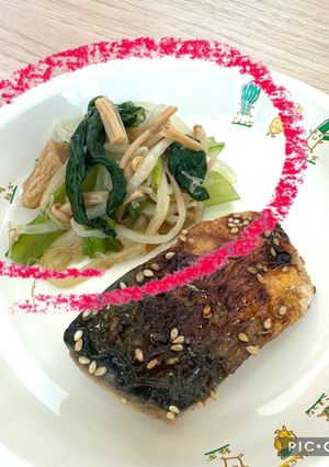 【アルビde給食】小松菜のなめたけ和え-レシピのメイン写真