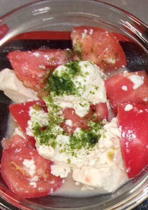 【減塩食】トマトと豆腐の塩こうじ和え-レシピのメイン写真