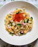 簡単夏の夕飯！七夕ちらし寿司風冷製パスタ