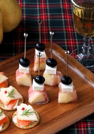 クリスマスに！洋梨と生ハムのピンチョス-レシピのメイン写真