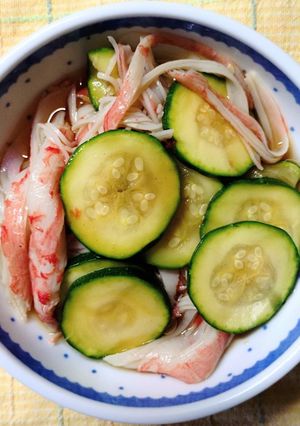 簡単♬ ズッキーニと カニカマの 酢の物-レシピのメイン写真