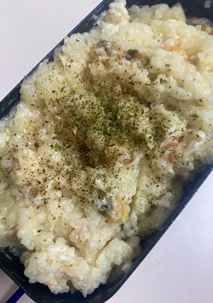 キャンプ飯！シーフードチーズリゾット！-レシピのメイン写真