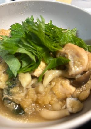 鶏肉とキノコの大葉みぞれポン酢煮-レシピのメイン写真