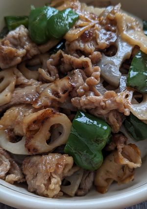 牛肉と蓮根のオイスターソース炒め-レシピのメイン写真
