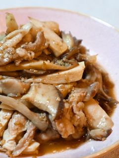 レンジで簡単「豚とキノコのホットサラダ」-レシピのメイン写真