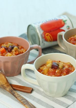 トマト缶と雑穀の栄養満点ミネストローネ-レシピのメイン写真