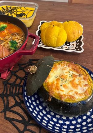 丸ごとかぼちゃグラタン-レシピのメイン写真