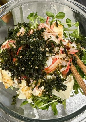 豆苗サラダ-レシピのメイン写真