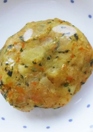 【保育園給食】小松菜入りポテトおやき-レシピのメイン写真