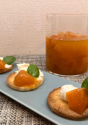 旬の味！杏シロップ煮をサワークリームで♡-レシピのメイン写真